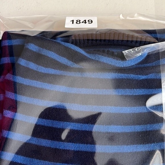 Chico’s Zenergy Mock Neck StripedTank Tunic Blue Black Size 0 - Picture 14 of 14